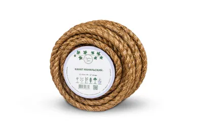 Канат манильский МТ тросовой свивки d. 12 мм в отрезках по 15 м (ЦН)